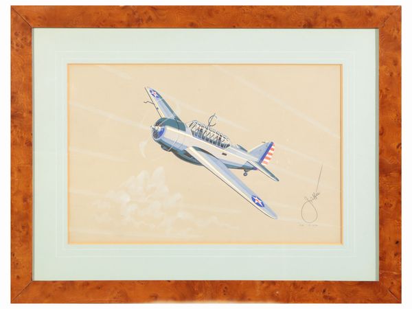 Harry Jaffee : Aeroplani  - Asta Arredi e Dipinti dal Castello di Gamberaia a Firenze - Associazione Nazionale - Case d'Asta italiane