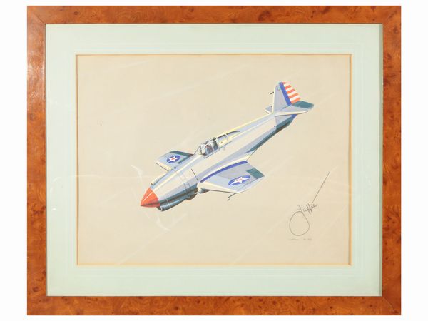 Harry Jaffee : Aeroplani  - Asta Arredi e Dipinti dal Castello di Gamberaia a Firenze - Associazione Nazionale - Case d'Asta italiane