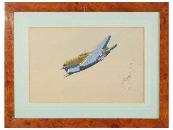 Harry Jaffee : Aeroplani  - Asta Arredi e Dipinti dal Castello di Gamberaia a Firenze - Associazione Nazionale - Case d'Asta italiane