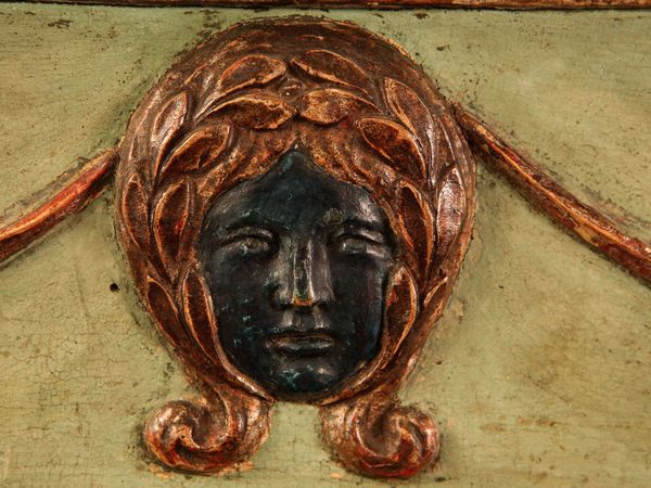 Console in legno laccato verde acqua e lumeggiato in oro  - Asta Arredi e Dipinti dal Castello di Gamberaia a Firenze - Associazione Nazionale - Case d'Asta italiane