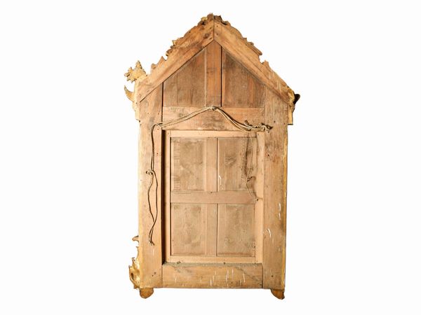 Grande specchiera con cornice in legno intagliato e dorato  - Asta Arredi e Dipinti dal Castello di Gamberaia a Firenze - Associazione Nazionale - Case d'Asta italiane