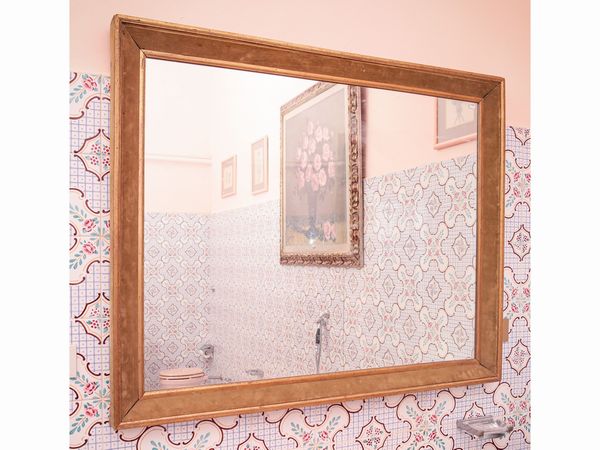 Specchiera con cornice in legno dorato  - Asta Arredi e Dipinti dal Castello di Gamberaia a Firenze - Associazione Nazionale - Case d'Asta italiane