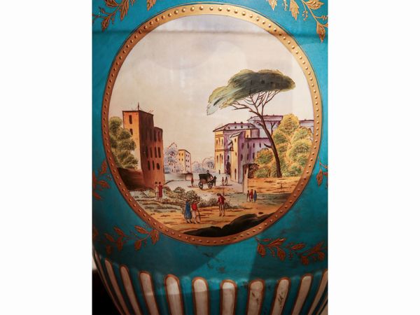 Grande vaso ad urna in porcellana  - Asta Arredi e Dipinti dal Castello di Gamberaia a Firenze - Associazione Nazionale - Case d'Asta italiane