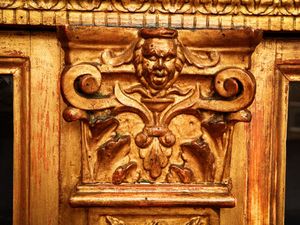 Libreria in legno e pastiglia dorata  - Asta Arredi e Dipinti dal Castello di Gamberaia a Firenze - Associazione Nazionale - Case d'Asta italiane