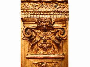 Libreria in legno e pastiglia dorata  - Asta Arredi e Dipinti dal Castello di Gamberaia a Firenze - Associazione Nazionale - Case d'Asta italiane