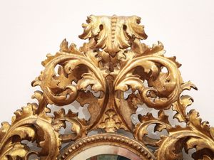 Specchiera con cornice in legno dorato  - Asta Arredi e Dipinti dal Castello di Gamberaia a Firenze - Associazione Nazionale - Case d'Asta italiane