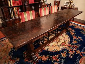 Tavolo a fratina in noce  - Asta Arredi e Dipinti dal Castello di Gamberaia a Firenze - Associazione Nazionale - Case d'Asta italiane