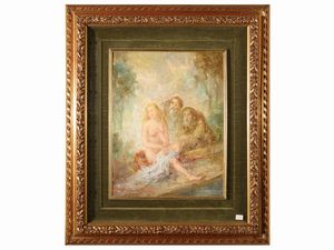 Luigi Togliarini : Susanna e i ladroni  - Asta Arredi e Dipinti dal Castello di Gamberaia a Firenze - Associazione Nazionale - Case d'Asta italiane