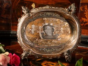 Cestino in argento  - Asta Arredi e Dipinti dal Castello di Gamberaia a Firenze - Associazione Nazionale - Case d'Asta italiane