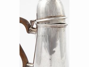 Cioccolatiera egoiste in argento  - Asta Arredi e Dipinti dal Castello di Gamberaia a Firenze - Associazione Nazionale - Case d'Asta italiane