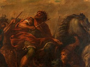 Da Pietro da Cortona : La battaglia di Alessandro e Dario  - Asta Arredi e Dipinti dal Castello di Gamberaia a Firenze - Associazione Nazionale - Case d'Asta italiane