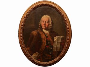 Scuola toscana - Ritratto di gentiluomo con lettera