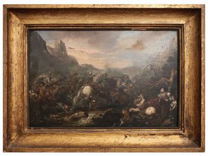 Scuola francese - Scena di battaglia