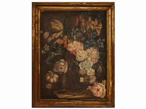 Scuola toscana : Vasi di fiori  - Asta Arredi e Dipinti dal Castello di Gamberaia a Firenze - Associazione Nazionale - Case d'Asta italiane