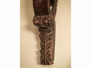 Coppia di antiche lesene a bambocci in noce  - Asta Arredi e Dipinti dal Castello di Gamberaia a Firenze - Associazione Nazionale - Case d'Asta italiane