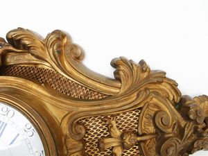 Orologio Cartel in bronzo dorato  - Asta Arredi e Dipinti dal Castello di Gamberaia a Firenze - Associazione Nazionale - Case d'Asta italiane