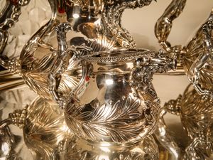 Importante servizio da t e caff in argento 925/1000, Eredi Mazzetti  - Asta Arredi e Dipinti dal Castello di Gamberaia a Firenze - Associazione Nazionale - Case d'Asta italiane