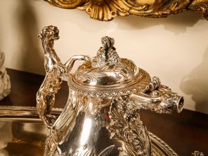 Importante servizio da t e caff in argento 925/1000, Eredi Mazzetti  - Asta Arredi e Dipinti dal Castello di Gamberaia a Firenze - Associazione Nazionale - Case d'Asta italiane