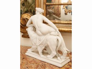 Gruppo in biscuit  - Asta Arredi e Dipinti dal Castello di Gamberaia a Firenze - Associazione Nazionale - Case d'Asta italiane