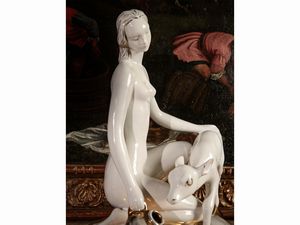 Gruppo in ceramica, Saca  - Asta Arredi e Dipinti dal Castello di Gamberaia a Firenze - Associazione Nazionale - Case d'Asta italiane