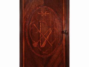 Coppia di sportelli impiallacciati in mogano  - Asta Arredi e Dipinti dal Castello di Gamberaia a Firenze - Associazione Nazionale - Case d'Asta italiane