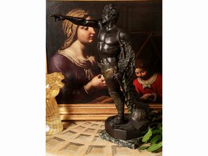 Gladiatore con tridente  - Asta Arredi e Dipinti dal Castello di Gamberaia a Firenze - Associazione Nazionale - Case d'Asta italiane