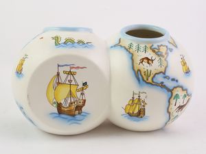 Vaso Terra in ceramica, Mario Sturani per Lenci  - Asta Arredi e Dipinti dal Castello di Gamberaia a Firenze - Associazione Nazionale - Case d'Asta italiane