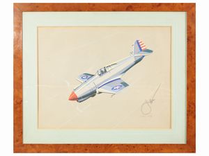 Harry Jaffee : Aeroplani  - Asta Arredi e Dipinti dal Castello di Gamberaia a Firenze - Associazione Nazionale - Case d'Asta italiane