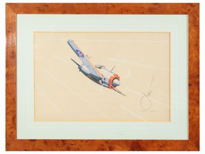 Harry Jaffee : Aeroplani  - Asta Arredi e Dipinti dal Castello di Gamberaia a Firenze - Associazione Nazionale - Case d'Asta italiane