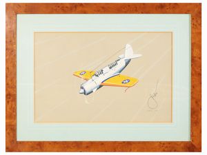 Harry Jaffee : Aeroplani  - Asta Arredi e Dipinti dal Castello di Gamberaia a Firenze - Associazione Nazionale - Case d'Asta italiane