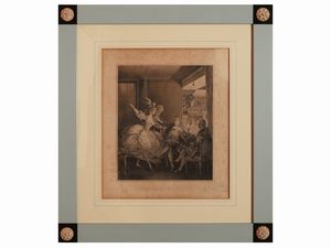 Raccolta di otto incisioni a soggetto erotico/galante  - Asta Arredi e Dipinti dal Castello di Gamberaia a Firenze - Associazione Nazionale - Case d'Asta italiane