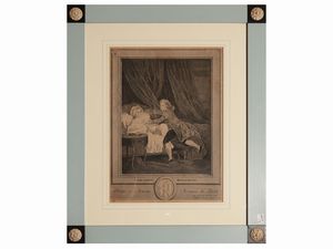 Raccolta di otto incisioni a soggetto erotico/galante  - Asta Arredi e Dipinti dal Castello di Gamberaia a Firenze - Associazione Nazionale - Case d'Asta italiane