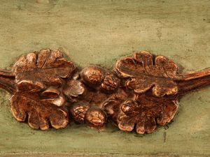 Console in legno laccato verde acqua e lumeggiato in oro  - Asta Arredi e Dipinti dal Castello di Gamberaia a Firenze - Associazione Nazionale - Case d'Asta italiane