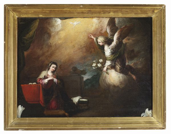 JUAN DE SEVILLA ROMERO Y ESCALANTE  (1643 - 1695) : Annunciazione  - Asta Asta 387 | ARTE ANTICA E DEL XIX SECOLO - DAL RINASCIMENTO AL SIMBOLISMO: OPERE DA COLLEZIONI ITALIANE Tradizionale - Associazione Nazionale - Case d'Asta italiane
