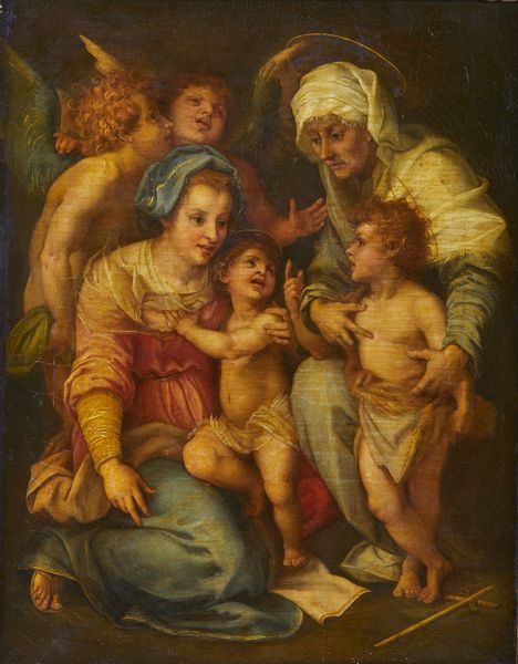 ARTISTA ITALIANO DEL XVII-XVIII SECOLO : Sacra Famiglia con Santa Elisabetta e San Giovannino  - Asta Asta 387 | ARTE ANTICA E DEL XIX SECOLO - DAL RINASCIMENTO AL SIMBOLISMO: OPERE DA COLLEZIONI ITALIANE Tradizionale - Associazione Nazionale - Case d'Asta italiane