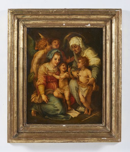 ARTISTA ITALIANO DEL XVII-XVIII SECOLO : Sacra Famiglia con Santa Elisabetta e San Giovannino  - Asta Asta 387 | ARTE ANTICA E DEL XIX SECOLO - DAL RINASCIMENTO AL SIMBOLISMO: OPERE DA COLLEZIONI ITALIANE Tradizionale - Associazione Nazionale - Case d'Asta italiane