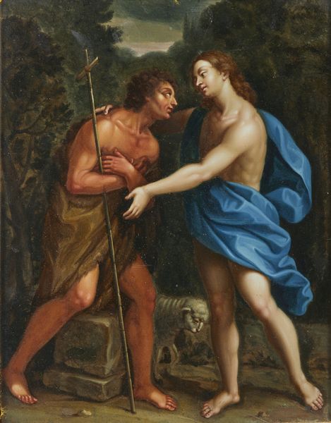 FRANCESCHINI MARCANTONIO (1648 - 1729) : Attribuito a. Incontro tra Ges e san Giovanni Battista  - Asta Asta 387 | ARTE ANTICA E DEL XIX SECOLO - DAL RINASCIMENTO AL SIMBOLISMO: OPERE DA COLLEZIONI ITALIANE Tradizionale - Associazione Nazionale - Case d'Asta italiane