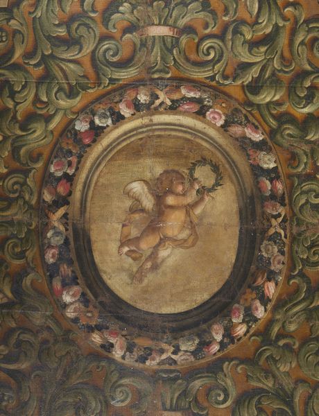 ARTISTA DEL XVII SECOLO : Grande tela raffigurante un puttino circondato da decorazioni vegetali e cornucopie  - Asta Asta 387 | ARTE ANTICA E DEL XIX SECOLO - DAL RINASCIMENTO AL SIMBOLISMO: OPERE DA COLLEZIONI ITALIANE Tradizionale - Associazione Nazionale - Case d'Asta italiane