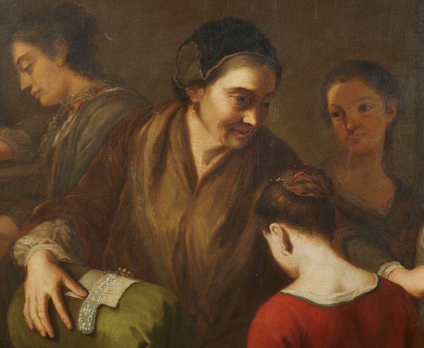 AMOROSI ANTONIO (1660 - 1738) : La scuola di cucito  - Asta Asta 387 | ARTE ANTICA E DEL XIX SECOLO - DAL RINASCIMENTO AL SIMBOLISMO: OPERE DA COLLEZIONI ITALIANE Tradizionale - Associazione Nazionale - Case d'Asta italiane