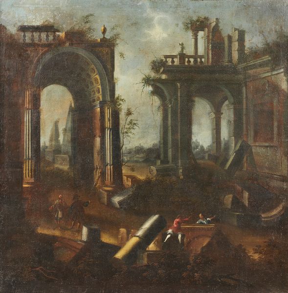 COCCORANTE LEONARDO (1680 - 1750) : Capriccio architettonico  - Asta Asta 387 | ARTE ANTICA E DEL XIX SECOLO - DAL RINASCIMENTO AL SIMBOLISMO: OPERE DA COLLEZIONI ITALIANE Tradizionale - Associazione Nazionale - Case d'Asta italiane