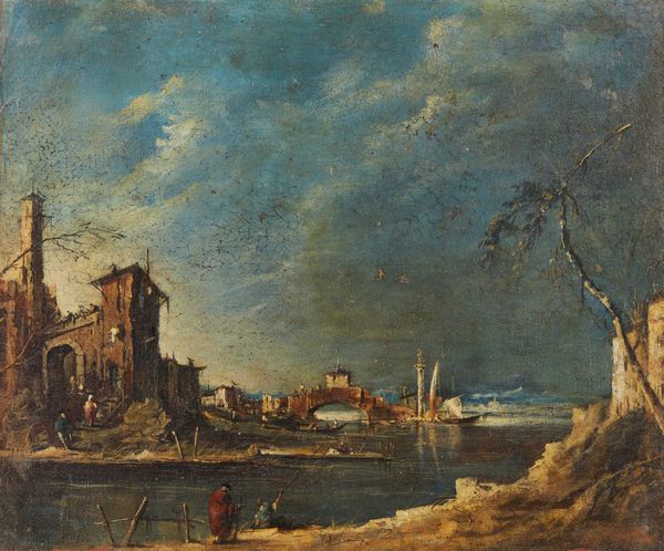 GUARDI FRANCESCO (1712 - 1793) : Nei modi di. Capriccio  - Asta Asta 387 | ARTE ANTICA E DEL XIX SECOLO - DAL RINASCIMENTO AL SIMBOLISMO: OPERE DA COLLEZIONI ITALIANE Tradizionale - Associazione Nazionale - Case d'Asta italiane