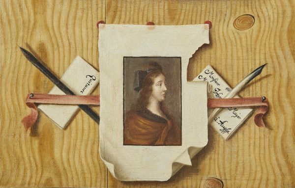 ARTISTA FRANCESE DEL XVIII SECOLO : Trompe l'oeil con paesaggio marino e profilo di donna  - Asta Asta 387 | ARTE ANTICA E DEL XIX SECOLO - DAL RINASCIMENTO AL SIMBOLISMO: OPERE DA COLLEZIONI ITALIANE Tradizionale - Associazione Nazionale - Case d'Asta italiane