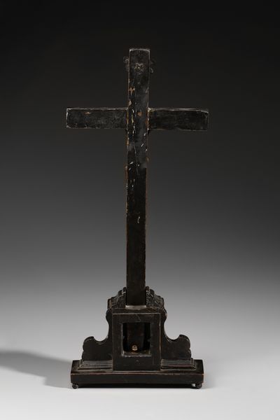 SCULTORE FIORENTINO DEL XVII SECOLO : Crocifisso in bronzo patinato, croce in legno con inserto in pietra dura  - Asta Asta 387 | ARTE ANTICA E DEL XIX SECOLO - DAL RINASCIMENTO AL SIMBOLISMO: OPERE DA COLLEZIONI ITALIANE Tradizionale - Associazione Nazionale - Case d'Asta italiane