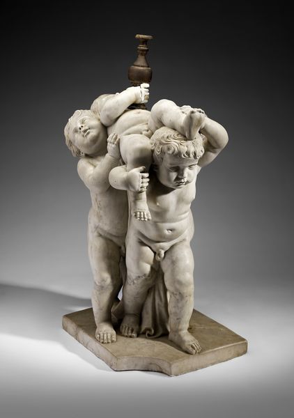 SCULTORE DEL XVII SECOLO : Gruppo scultoreo raffigurante tre putti adattato a fontana  - Asta Asta 387 | ARTE ANTICA E DEL XIX SECOLO - DAL RINASCIMENTO AL SIMBOLISMO: OPERE DA COLLEZIONI ITALIANE Tradizionale - Associazione Nazionale - Case d'Asta italiane