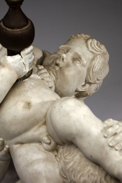 SCULTORE DEL XVII SECOLO : Gruppo scultoreo raffigurante tre putti adattato a fontana  - Asta Asta 387 | ARTE ANTICA E DEL XIX SECOLO - DAL RINASCIMENTO AL SIMBOLISMO: OPERE DA COLLEZIONI ITALIANE Tradizionale - Associazione Nazionale - Case d'Asta italiane