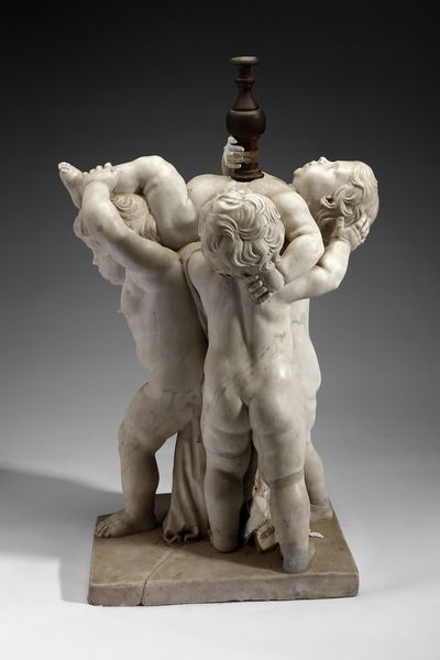 SCULTORE DEL XVII SECOLO : Gruppo scultoreo raffigurante tre putti adattato a fontana  - Asta Asta 387 | ARTE ANTICA E DEL XIX SECOLO - DAL RINASCIMENTO AL SIMBOLISMO: OPERE DA COLLEZIONI ITALIANE Tradizionale - Associazione Nazionale - Case d'Asta italiane