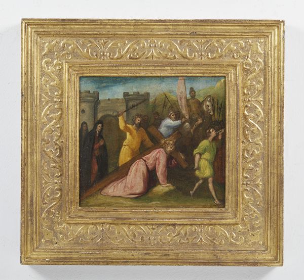 SINOLFO D'ANDREA TROMBETTO (XV-XVI SECOLO) : Caduta di Cristo dalla croce  - Asta Asta 387 | ARTE ANTICA E DEL XIX SECOLO - DAL RINASCIMENTO AL SIMBOLISMO: OPERE DA COLLEZIONI ITALIANE Tradizionale - Associazione Nazionale - Case d'Asta italiane