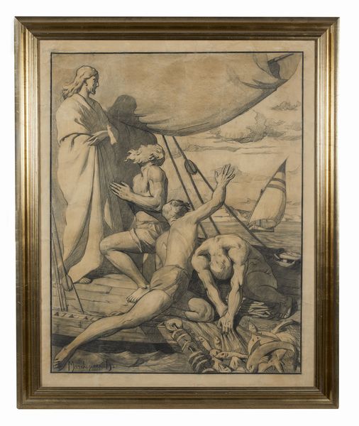 MARCHEGIANI (XX SECOLO) A. : Cristo predica dalla barca di Pietro sul lago di Tiberiade  - Asta Asta 387 | ARTE ANTICA E DEL XIX SECOLO - DAL RINASCIMENTO AL SIMBOLISMO: OPERE DA COLLEZIONI ITALIANE Tradizionale - Associazione Nazionale - Case d'Asta italiane