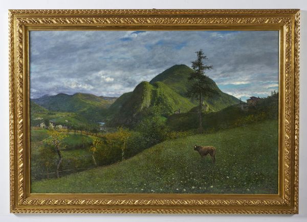 SOLDINI ARNALDO (1862 - 1936) : Paesaggio montano con mucca  - Asta Asta 387 | ARTE ANTICA E DEL XIX SECOLO - DAL RINASCIMENTO AL SIMBOLISMO: OPERE DA COLLEZIONI ITALIANE Tradizionale - Associazione Nazionale - Case d'Asta italiane