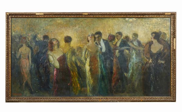 LABELLA VINCENZO (1872 - 1954) : Serata mondana  - Asta Asta 387 | ARTE ANTICA E DEL XIX SECOLO - DAL RINASCIMENTO AL SIMBOLISMO: OPERE DA COLLEZIONI ITALIANE Tradizionale - Associazione Nazionale - Case d'Asta italiane